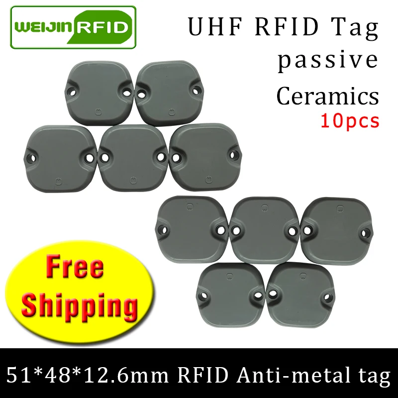 UHF RFID Анти метка 915 м 868 Impinj M4 10 шт. Бесплатная доставка 51*48*12 5 мм механическое