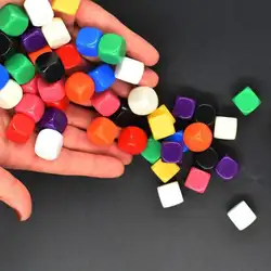 20 шт. 16 мм непрозрачные пустые D6 шестигранники игральные кубики учебные материалы вечерние Принадлежности новые
