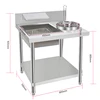 WK-800 Breading Table Commercial Stainless Steel Breading Table Fried Chicken Breading Machine Burger Shop Equipment 2