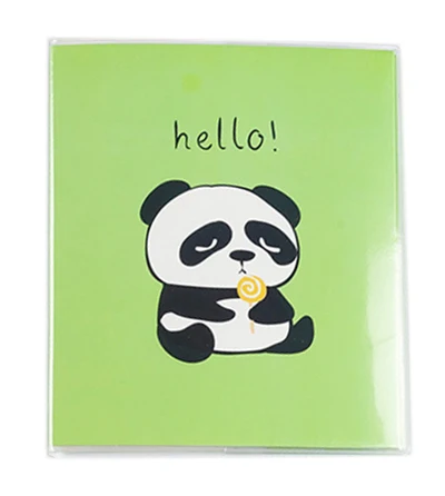 Panda 64 карманы 3-дюймовый ПВХ пленка для Instax Mini фотоальбом для ЖК-дисплея с подсветкой Fujifilm Instax Mini 9 камеры одноступенного процесса 8 7s 50 70 90 SP-2 для моментальной фотографии фото книга в твердой обложке держатель - Цвет: Panda