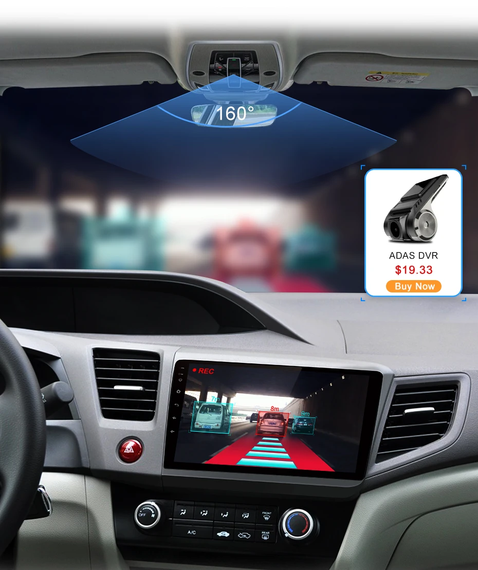 Sale AWESAFE for Honda Civic 2012 2013 2014 2015 Car Radio Multimedia video player GPS No 2din 2 din Android 8.1 2G+32G 11