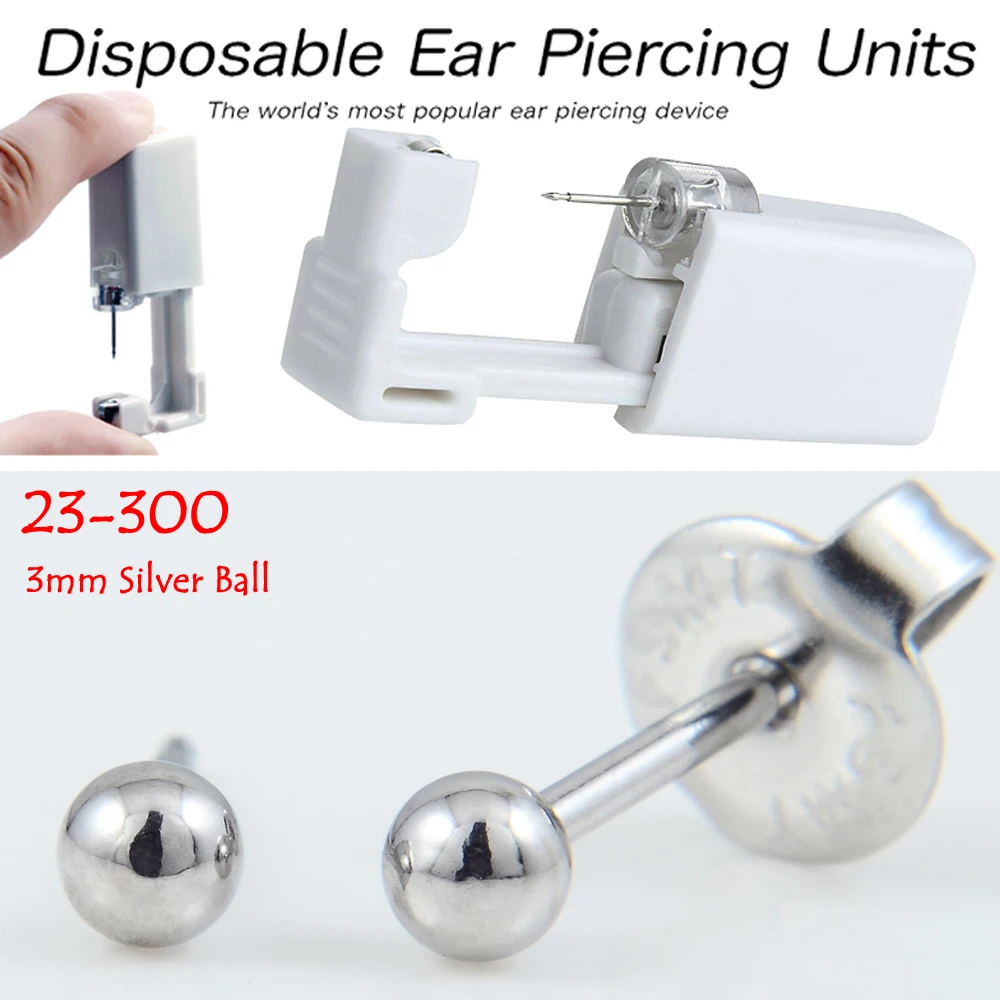 Sterilized Disposable No-Pain Ear and Nose Piercing Tool Kit with Design Options
