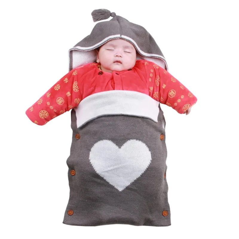 

11 Colors Baby Boy Girl Sleeping Bag Cute Heart Print Newborn Infant Anti-kick Blanket Cover Kids Bedding Wrap