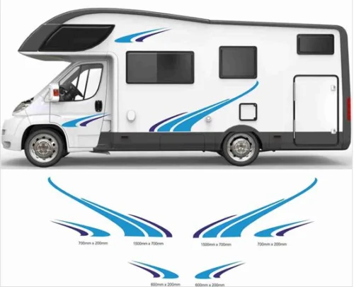 

Camper Stickers for Swoosh Stripe General Panel Decal Stickers Kit Vinyl Window Laptop Graphics