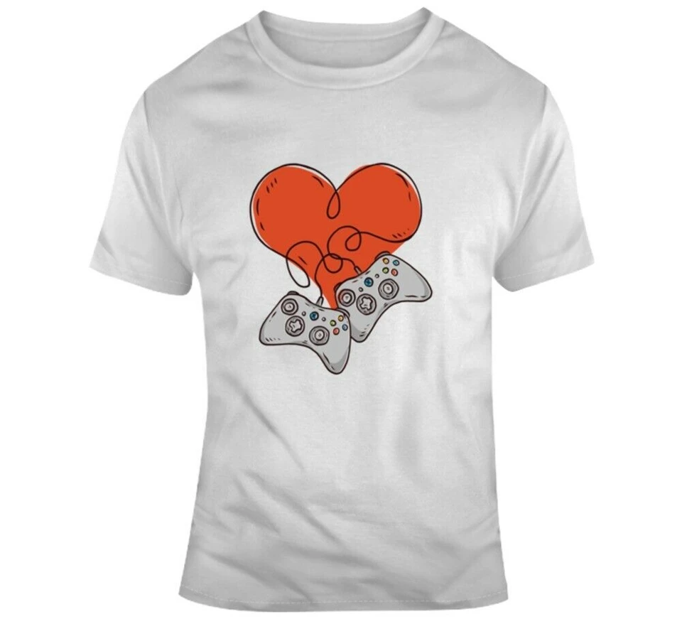 ビデオゲーム愛ゲーマーカップルps4 Xbox任天堂ハートおかしいtシャツ青少年のための中年歳tシャツ Tシャツ Aliexpress