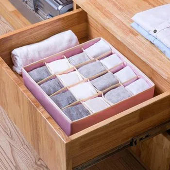 

High Elasticity Ionic Fabric Storage Box Foldable Underwear Bra Storage Box