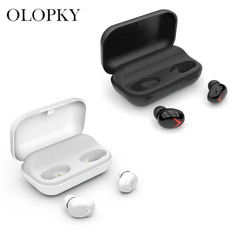 Bluetooth 5.0 TWS Wireless Headset A8 Double Ears Stereo Smart Charging Bin Waterproof Wireless Bluetooth Headset 2200mAh LED