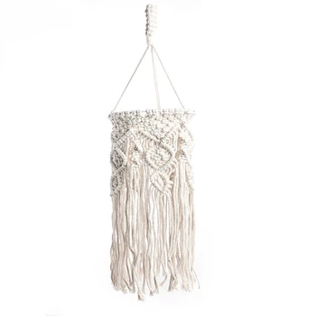 

Botique-Bohemian Hand-Woven Tassel Lampshade,Ceiling Chandelier Lampshade,Wedding Home Decor with Tassel Decoration Lampshade