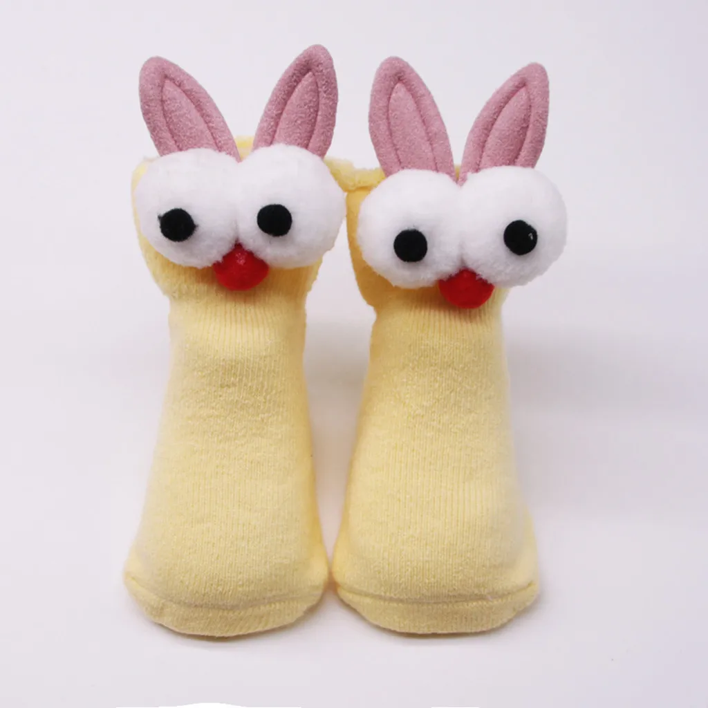 Носки для малышей хлопковые нескользящие милые Мультяшные носки для новорожденных мальчиков и девочек модные детские мягкие носки Calcetines M800 - Color: YE