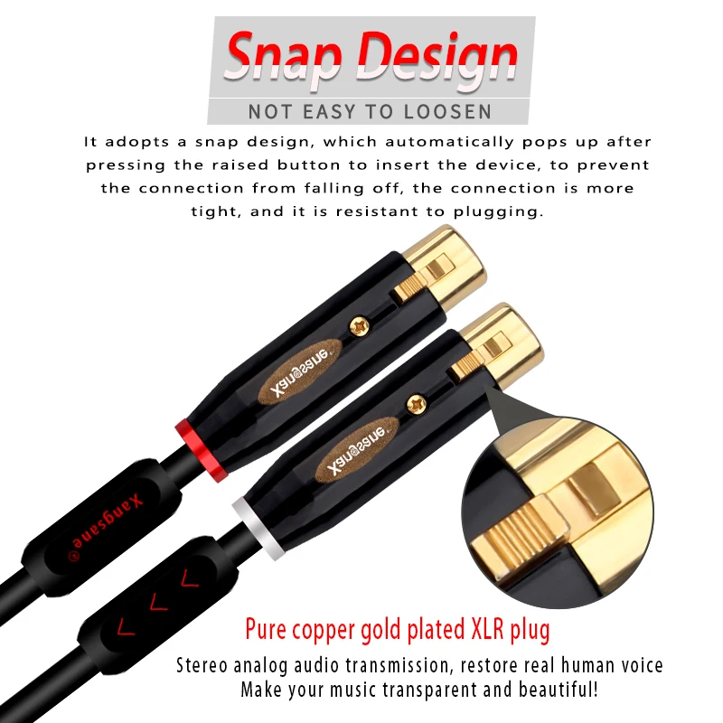 Xangsane SP 5008Cu fever XLR монокристаллическая медь HiFi аудио баланс линия RCA кабель|Кабели