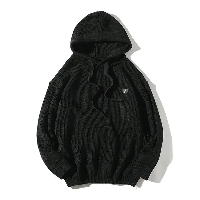 Black Misniki свитер Джерси платье-свитер Hombre Pull Homme пуловер для мужчин с капюшоном трикотажные свитера JP20 - Цвет: Black