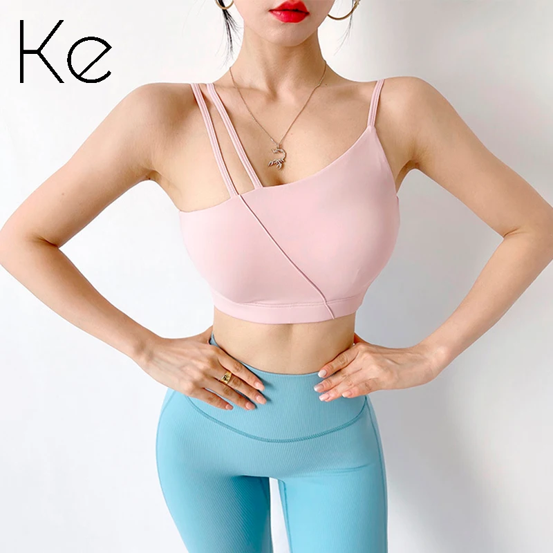 

Тонкий сексуальный спортивный женский бюстгальтер KE на бретельках, Спортивное нижнее белье, спортивный бюстгальтер для йоги и красивой спины