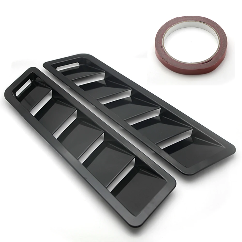 Air Flow Intake Universal Scoop Bonnet Side Fender Car Decorative Cover Hood Vent Louver Cooling Panel Trim Set Car Side Vent Sticker