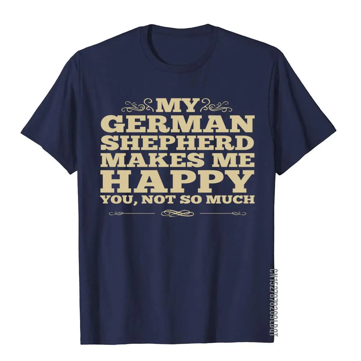 German Shepherd Dog Hoodie-My German Shepherd Makes Me Happy__B5975navy