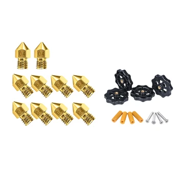

10 Pcs Cr-10 Nozzle, Upgrade Wear Resistant 0.4Mm Mk8 Nozzles, for 3D Printer Cr-10 & 12 Pcs 3D Printer Parts M4X40 Screws Auto