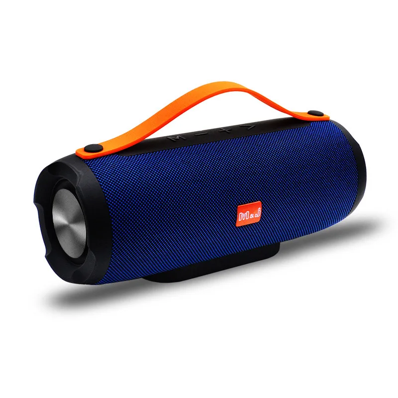 Hi-Fi водонепроницаемый динамик батарея Поддержка Bluetooth/TF/USB/AUX двойной динамик полный спектр беспроводной Bluetooth динамик сабвуфер - Цвет: Синий