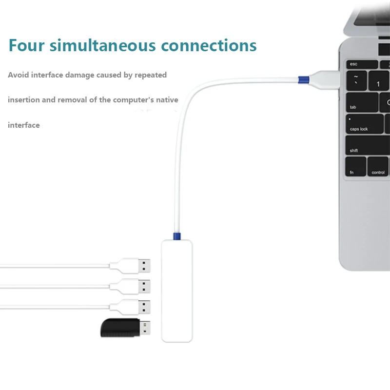 LHMZNIY 4 Порты usb-хаб USB3.0 разветвитель ноутбук расширения док-станция для ультра-тонкий 4 в 1 взаимный обмен данными между компьютером и периферийными устройствами диспенсер для док-станции