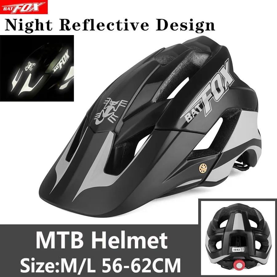 BATFOX велосипедный шлем Черный чернильный зеленый велосипедные шлемы MTB дорожный горный велосипедный шлем Внутренняя крышка casco Кепка acete Da Bicicleta шлем - Цвет: M-776-G3