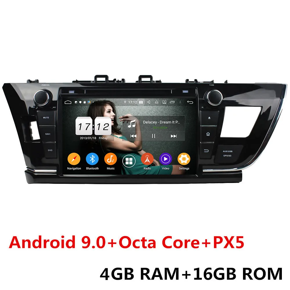 4GB RAM x 16GB ROM Klyde " ips 4G wifi Android 9,0 Восьмиядерный 4 Гб ОЗУ 64 Гб ПЗУ DSP BT автомобильный DVD мультимедийный плеер радио для Toyota Corolla 2013 - Цвет: 4GB RAM x 16GB ROM