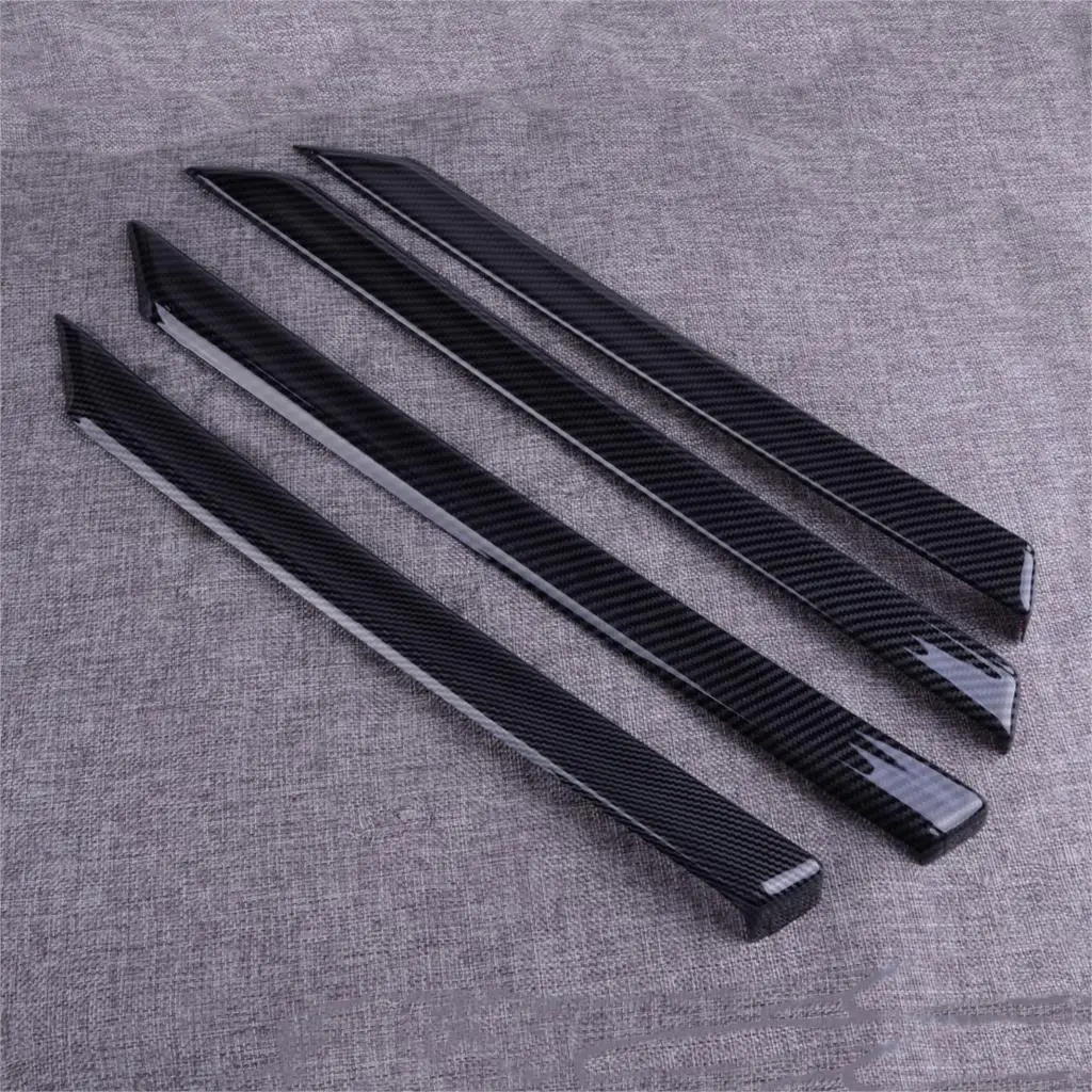 

DWCX ABS 4pcs Carbon Fiber Black Interior Door Armrest Stripe Panel Trm fit for Honda Civic 10th 2016 2017 2018