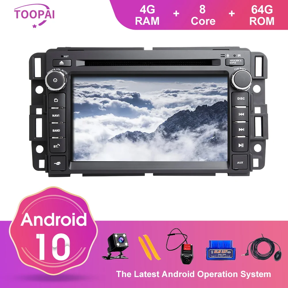 TOOPAI Android 10 для Chevrolet GMC Hummer Yukon Denali Acadia Buick авто радио головное устройство GPS