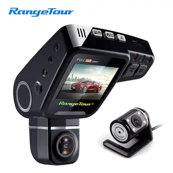 

Range Tour C10s Plus Mini Car DVR 360 Degree Rotated Dash Cam Dual lens Front 1080P Rear 480P Video Recroder 2" Screen Display