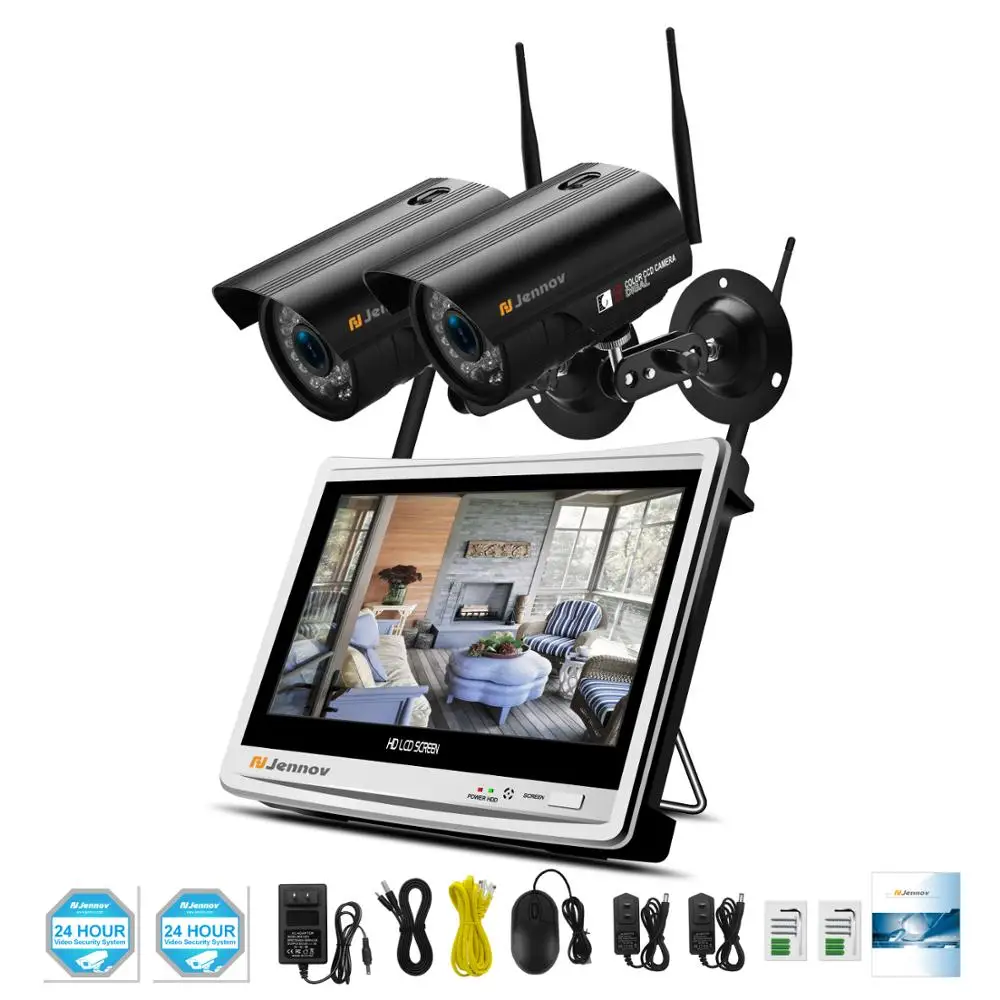 Einnov 1" lcd NVR CCTV 2MP домашняя беспроводная камера безопасности 8CH наружная Wifi камера видеонаблюдения Wi-Fi P2P Водонепроницаемая - Цвет: 2Ch Camera System