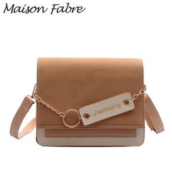 

Maison Fabre Letter Bag women Leather Crossbody Bag Chain Single Shoulder Bag Smartphone Vintage Handbag Ladies Casual Handbag