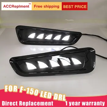 

LED Daytime Running Lights For Ford F-150 2018-2019 High brightness LED DRL guide LED Fog light With Turn Signal Light