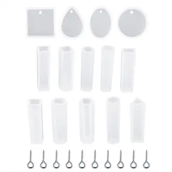

1 Set Silicone Mold Kit Epoxy Resin DIY Jewelry Making Cake Decoration Crafts Art Silicone Molds Clasp Pins Tools Crystal Dried