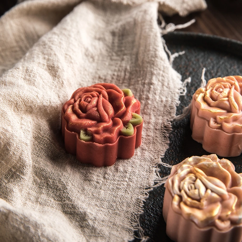 Moon Cake Tools Cookie Flower Stamp Mooncake Mold Kitchen Supplies Bakery Molds Ma'amoul Oriental Pastry Mould Form for Baking