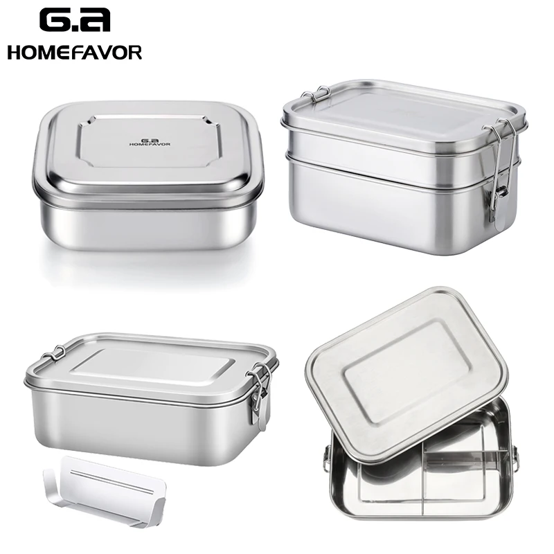 Ланч контейнер из нержавеющей стали Bento контейнер для еды G. HOMEFAVOR коробка для хранения еды для перекуса для детей женщин мужчин