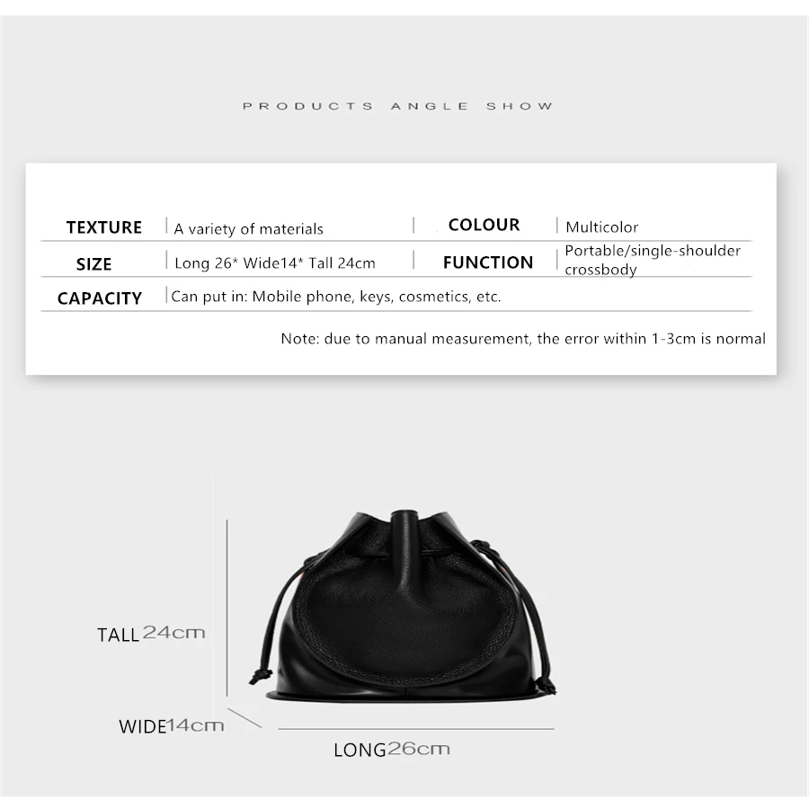 autumn/winter Small crowd stylist individual character is recreational joker bucket bag female bump color retro women bags