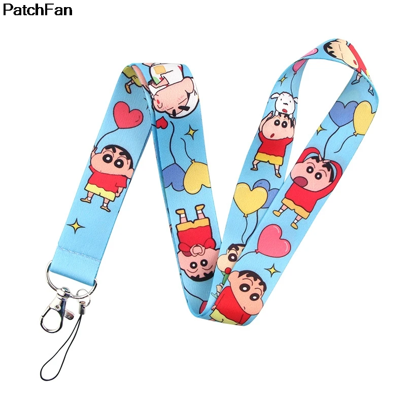 A2506 Patchfan Аниме Crayon Shin-chan тег ремень шеи ремешки для безопасности отрыва для мобильного телефона USB ID бейдж держатель ключа