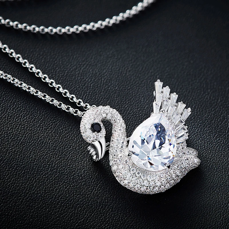 LuxJuly Стразы шпилька Лебедь брошь для свитера украшенная кристаллами от Swarovski