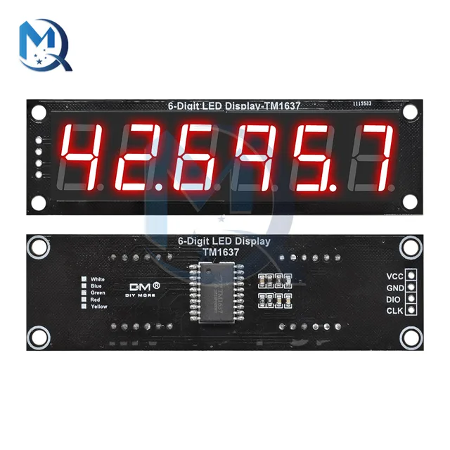 Display A 7 Segmenti TM1637 - 6 Cifre, LED Bianco 0.56", Per Progetti Elettronici E Arduino - Foto 4