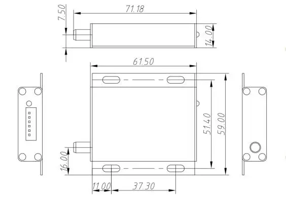 Mechanical dimensions 1W