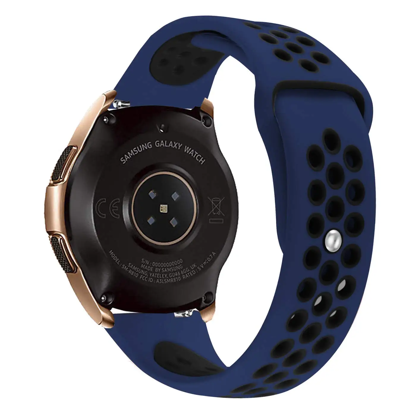 Dark blue-black Силиконовый браслет для Huami Amazfit Bip ремешок gts ремешок 20 мм 22 мм ремешок для Amazfit stratos pace GTR браслет - Цвет: Dark blue-black