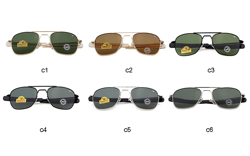 Fashion Sunglasses Men American Army Military Brand Designer AO Sun Glasses