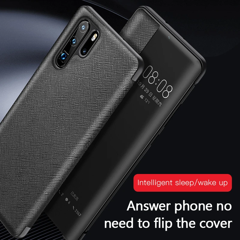 Откидной чехол из натуральной кожи, чехол для телефона huawei P30 P20 Pro, чехол с магнитным окошком для huawei 10 20 Pro mate 20 X