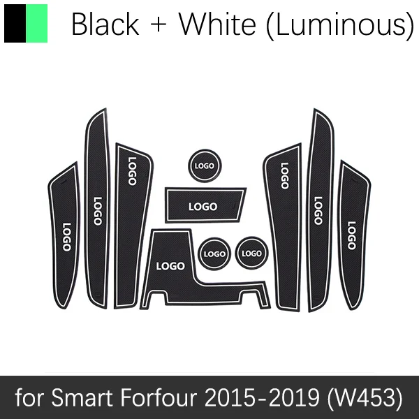 Противоскользящий коврик для Mercedes Benz Smart Fortwo Forfour W453 C453-19 с умным логотипом слот для ворот противогрязный дверной паз