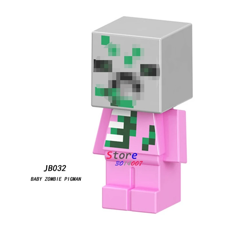 JB032 Одиночные строительные блоки мультфильм человек паук деревенский медведь лошадь звуковые пузыри DIY игрушки для детей - Цвет: JB032