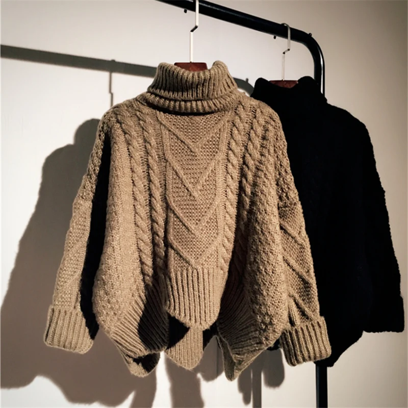 Clearance-Sale Women Winter Sweater Female Pullover Casual Thick Warm Turtleneck Short Twist Basic Sweaters Pullovers | Женская одежда
