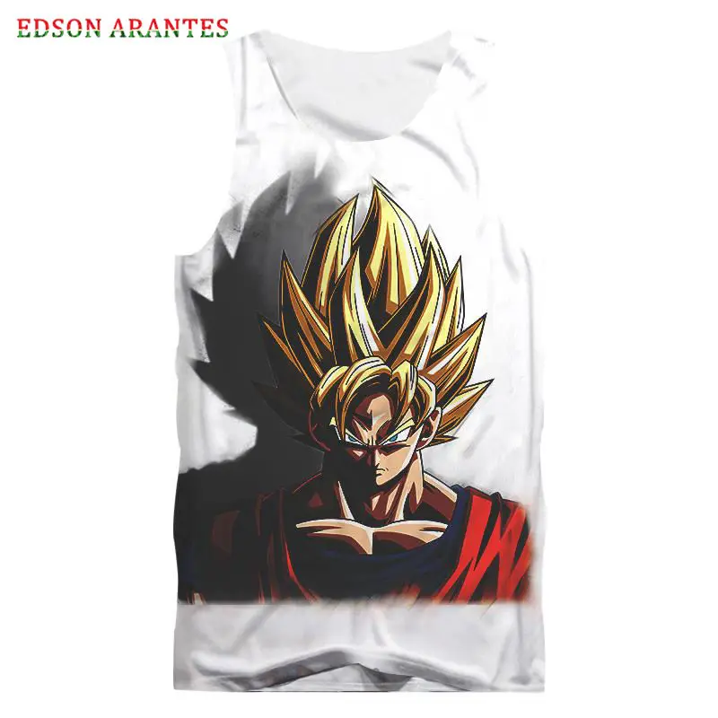 Крутые майки с принтом аниме для мужчин и женщин, 3D принт, Супер Saiyan Harajuku, майка, майки, Летний стиль, повседневные топы без рукавов