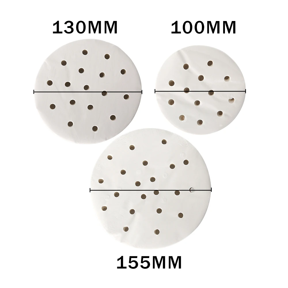 400pcs/set Steamer Drawer Cage Paper Steaming Basket Oil Absorbing Paper Hamburger Patty Blotting Paper Barking Dim sum Cooking