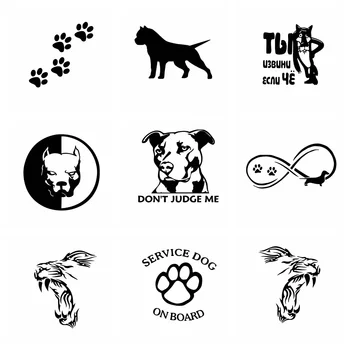 

10 Styles Design Dog Wolf Lion Car Sticker Wrap Vinyl Stickers On Auto Window Car-Styling car Accessories decoration