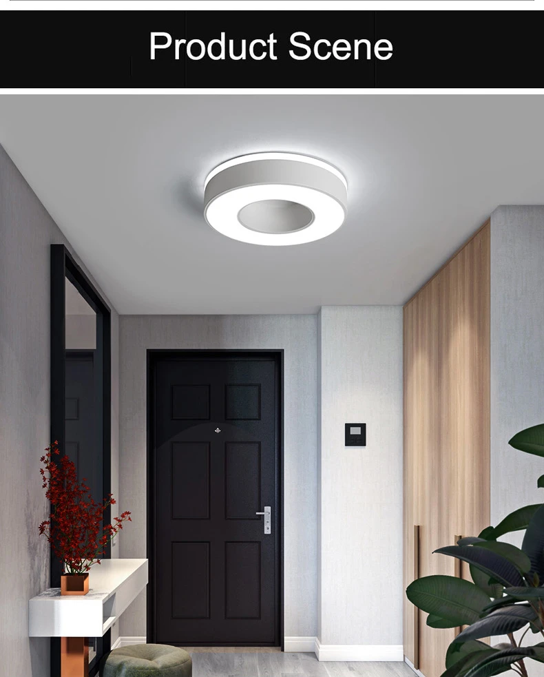 H4fcd8b837e3c42af930d3083704a0455n Living Room Ceiling Lights | Drop Ceiling Lights | LED Ceiling Light Corridor Art Gallery Decoration Front Balcony Lamp Porch White Black Power 18W