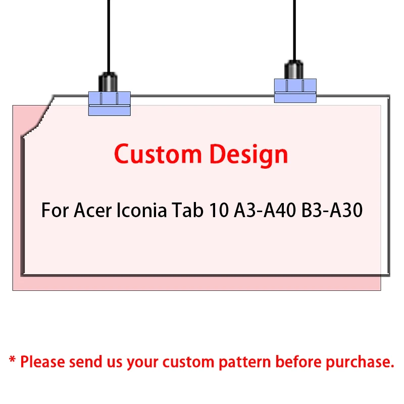 Custom Design MTT чехол для acer Iconia One 10 B3-A30 A3-A40 10,1 дюймов ультра-тонкий из искусственной кожи трехслойный флип-чехол-подставка планшет для надписей чехол - Цвет: Custom Design