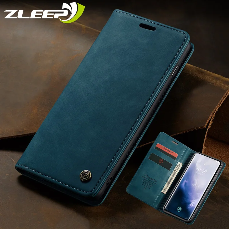 

Luxury Leather 1+7pro Case For Oneplus 7 Pro 1+7 Strong Magnetic Flip Wallet For Oneplus7pro Card Holder TPU Phone Cover Carcasa