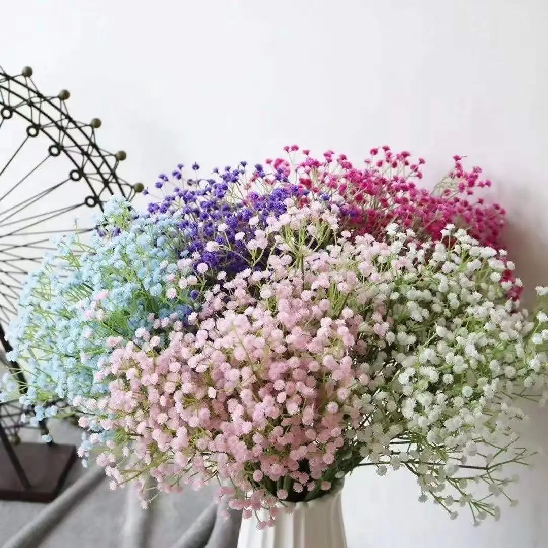 1/2Pcs Plastic Gypsophila Artificial Flowers Pink White Babys Breath Fake Flower for Home Wedding Decoration DIY Floral Bouquet | Дом и сад